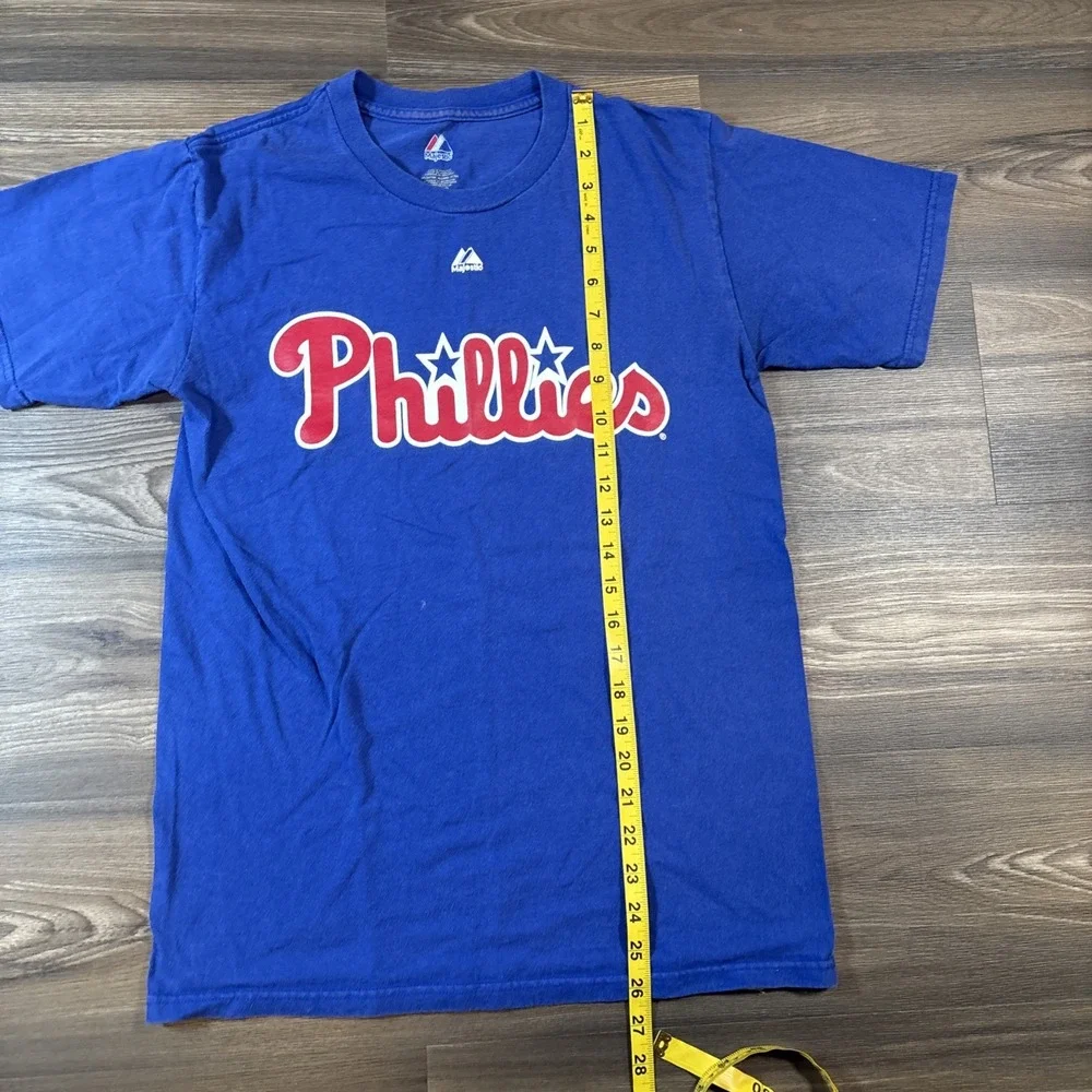 Majestic MLB Philadelphia Phillies Royal Blue Graphic T Shirt